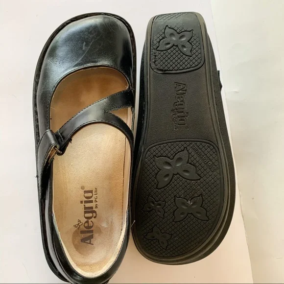 Alegria Dayna Clogs Shoes Mary Janes Black Sz 40 - Picture 5 of 6